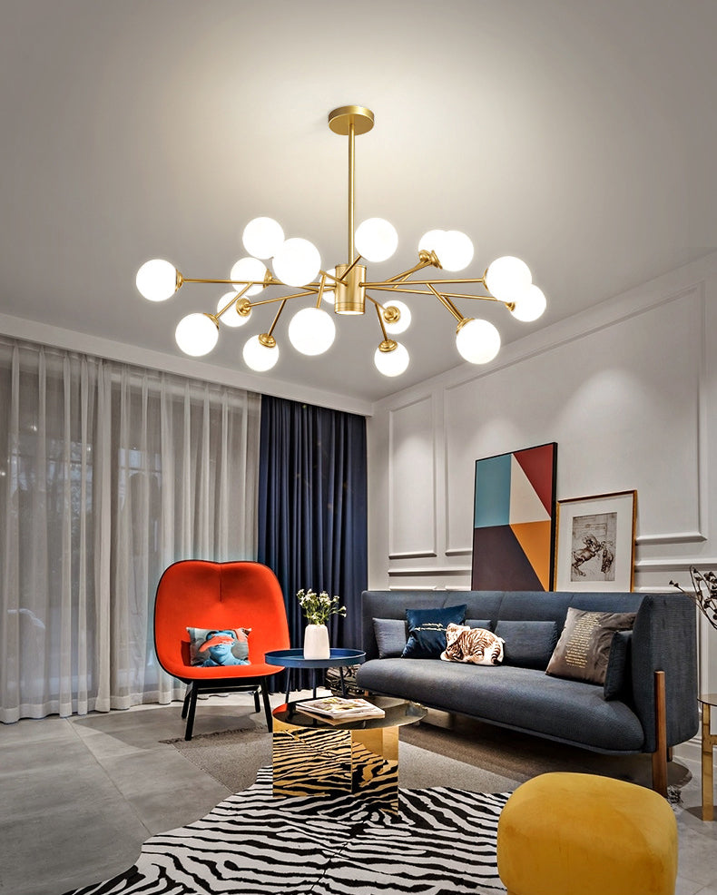 Palline di vetro lampadario a sospensione a sospensione Light Impiccomello per soggiorno per soggiorno