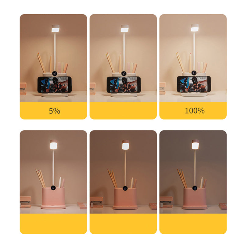 Luz de mesa moderna Luz de mesa con puerto USB Plastic 1 Lámpara de mesa de luz