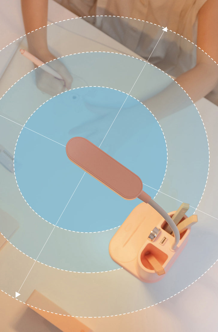 Luz de mesa moderna Luz de mesa con puerto USB Plastic 1 Lámpara de mesa de luz