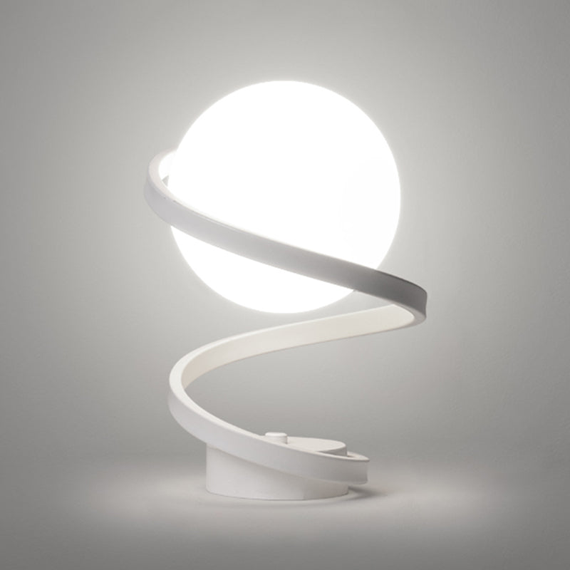Verre de lampe de table sphérique moderne 1 lumière de table légère