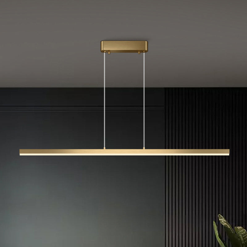 Lineair eiland hanglampen moderne acryl kroonluchter verlichtingsarmaturen voor restaurant