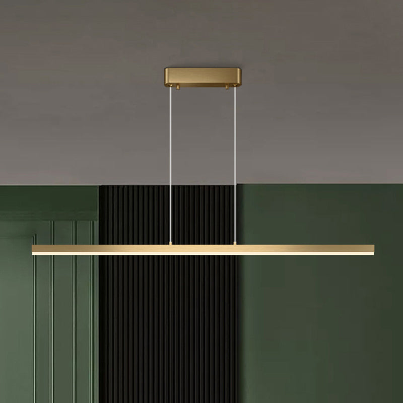 Lineair eiland hanglampen moderne acryl kroonluchter verlichtingsarmaturen voor restaurant