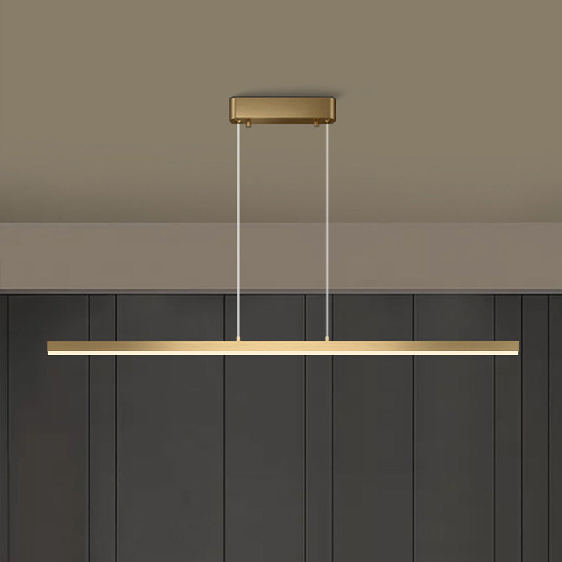 Lineair eiland hanglampen moderne acryl kroonluchter verlichtingsarmaturen voor restaurant