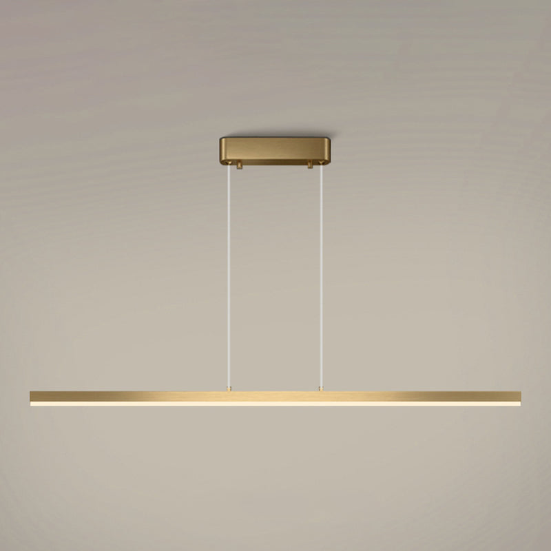 Lineair eiland hanglampen moderne acryl kroonluchter verlichtingsarmaturen voor restaurant