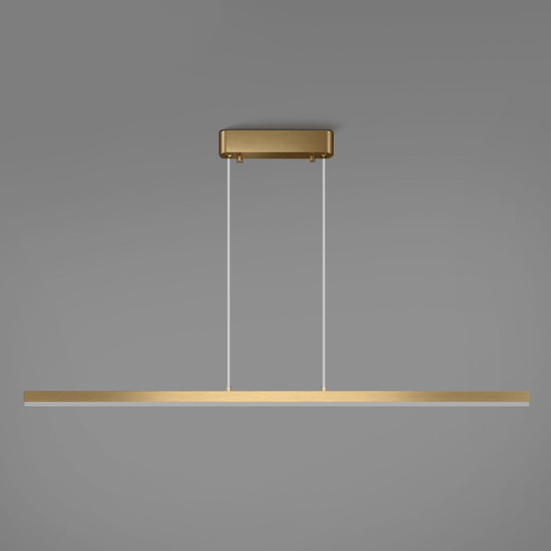 Lineair eiland hanglampen moderne acryl kroonluchter verlichtingsarmaturen voor restaurant