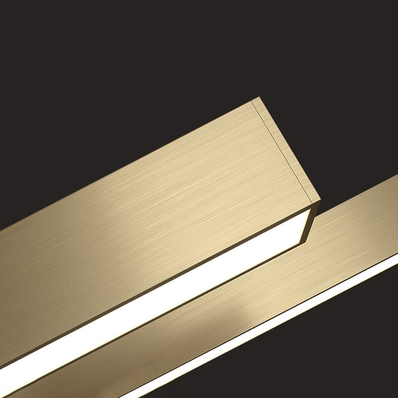 Lineair eiland hanglampen moderne acryl kroonluchter verlichtingsarmaturen voor restaurant