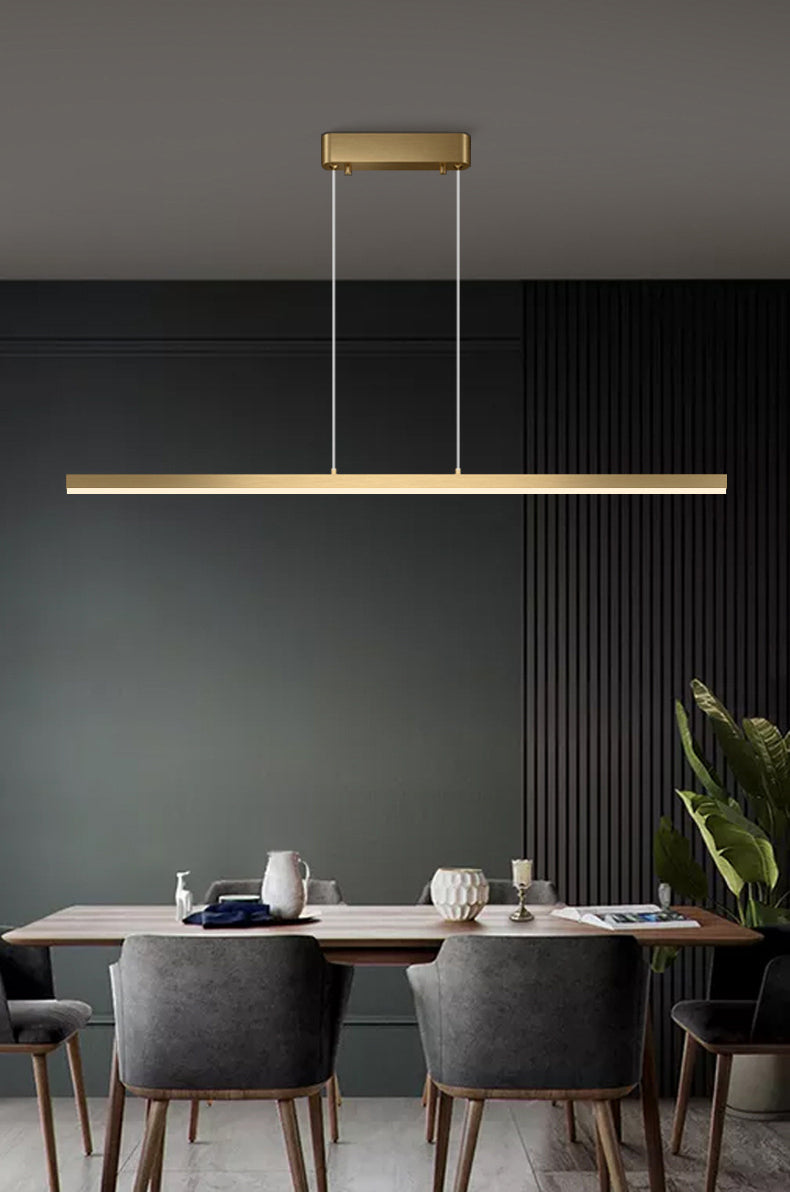 Linear Island Pendant Lights Modern Acrylic Chandelier Lighting Fixtures for Restaurant