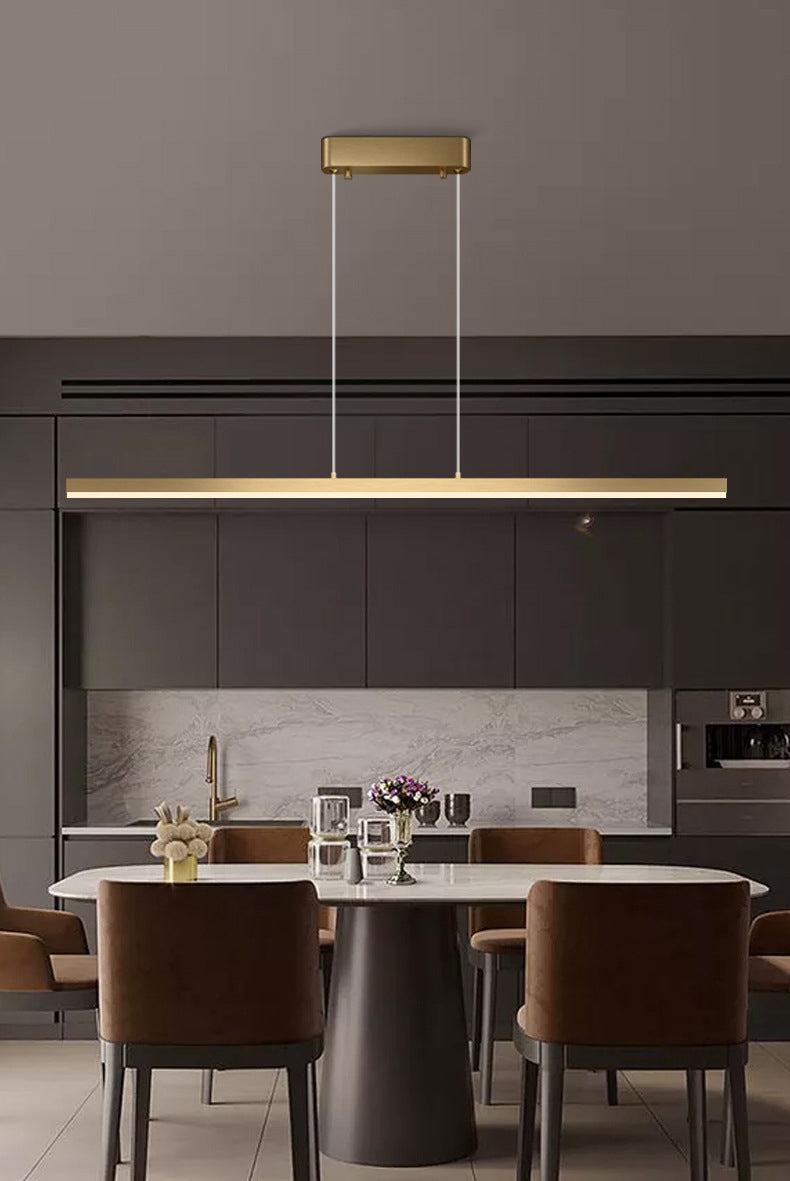 Lineair eiland hanglampen moderne acryl kroonluchter verlichtingsarmaturen voor restaurant