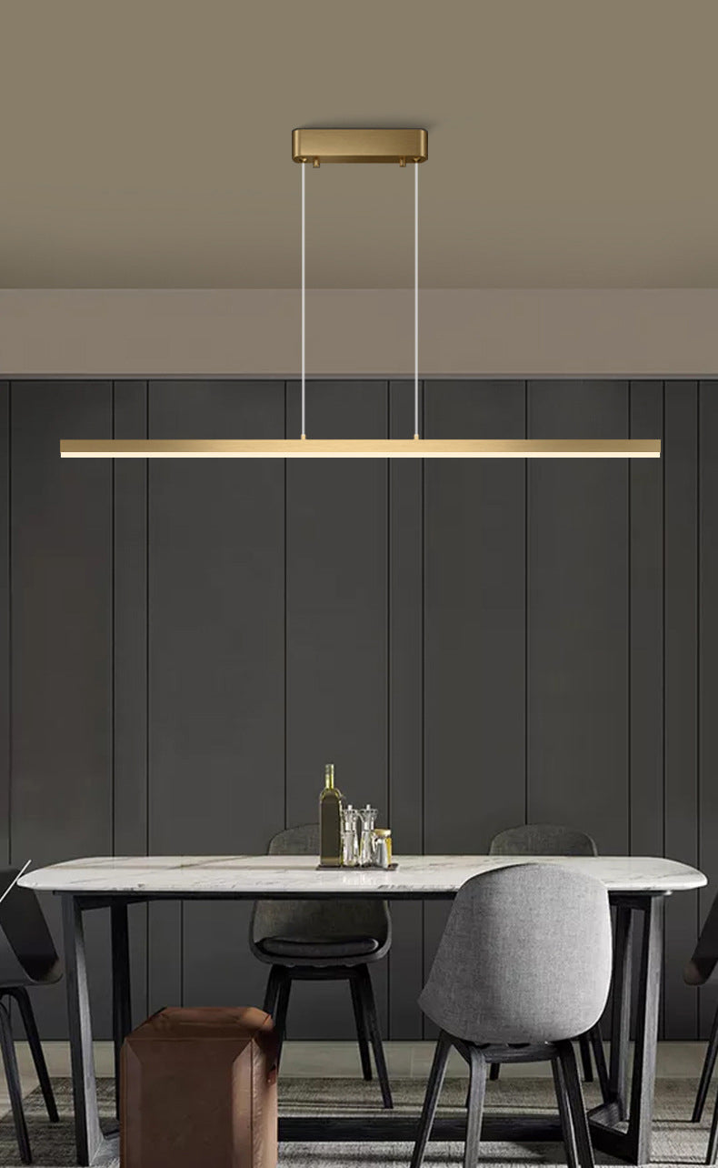 Lineair eiland hanglampen moderne acryl kroonluchter verlichtingsarmaturen voor restaurant