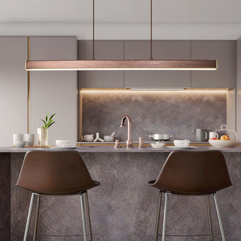 Luci di lampadari dell'isola lineare Simplicità Fissature di illuminazione del lampadario acrilico per tavolo da pranzo