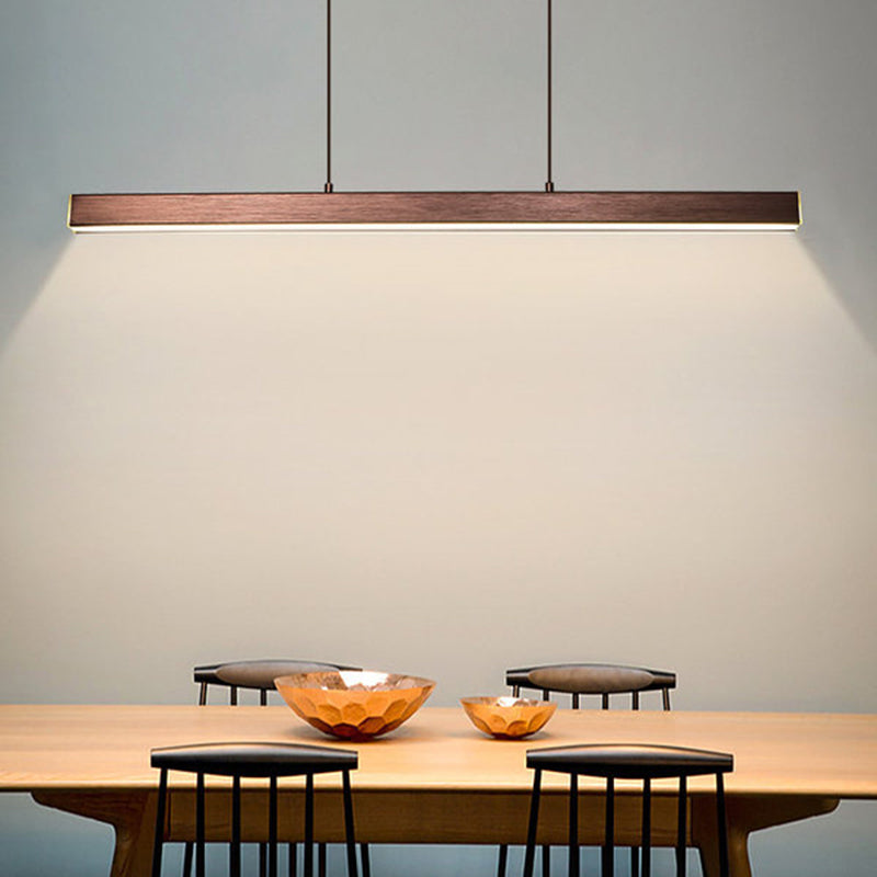 Luci di lampadari dell'isola lineare Simplicità Fissature di illuminazione del lampadario acrilico per tavolo da pranzo