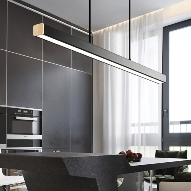 Luci di lampadari dell'isola lineare Simplicità Fissature di illuminazione del lampadario acrilico per tavolo da pranzo