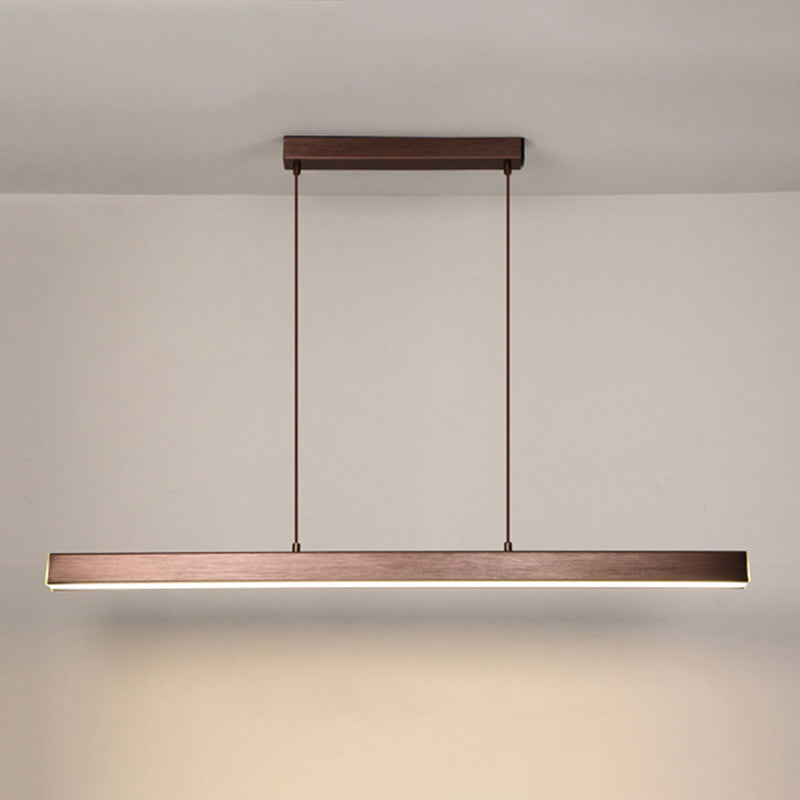 Luci di lampadari dell'isola lineare Simplicità Fissature di illuminazione del lampadario acrilico per tavolo da pranzo