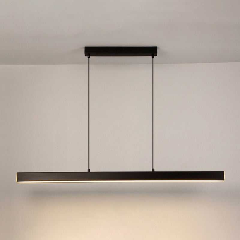 Luci di lampadari dell'isola lineare Simplicità Fissature di illuminazione del lampadario acrilico per tavolo da pranzo