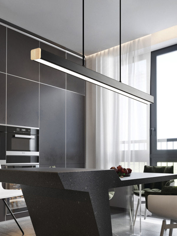 Linear Island Chandelier Lights Simplicity Acrylic Chandelier Lighting Fixtures for Dining Table