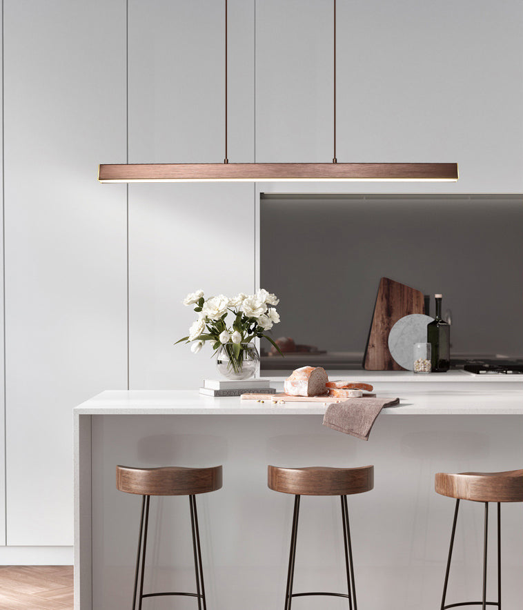 Linear Island Chandelier Lights Simplicity Acrylic Chandelier Lighting Fixtures for Dining Table