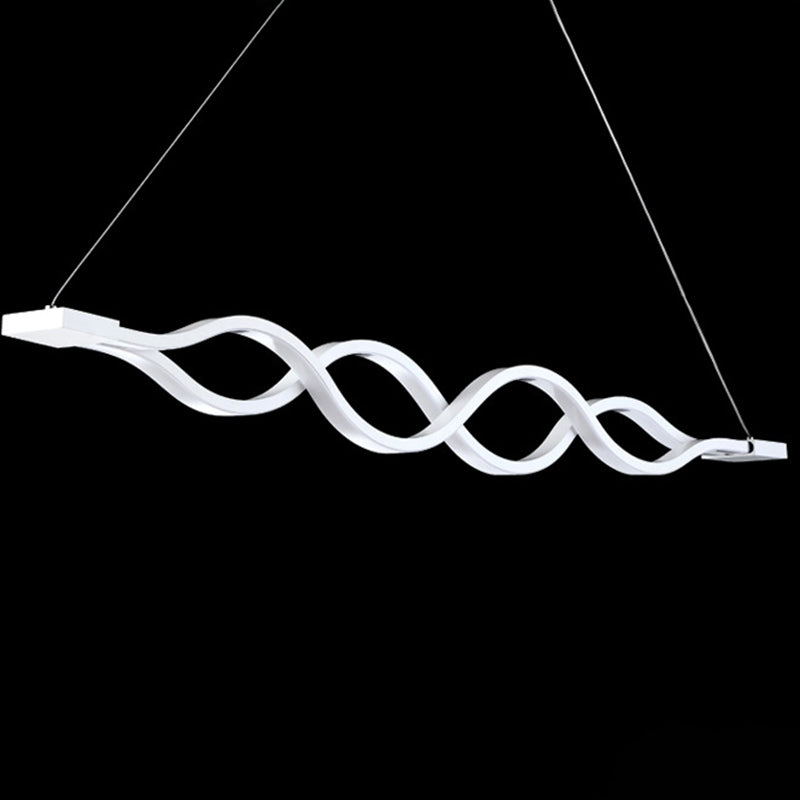 Wave Large Kitchen Pendant Lights Acrylic Modern Simplicity Island Chandelier Lights for Restaurant