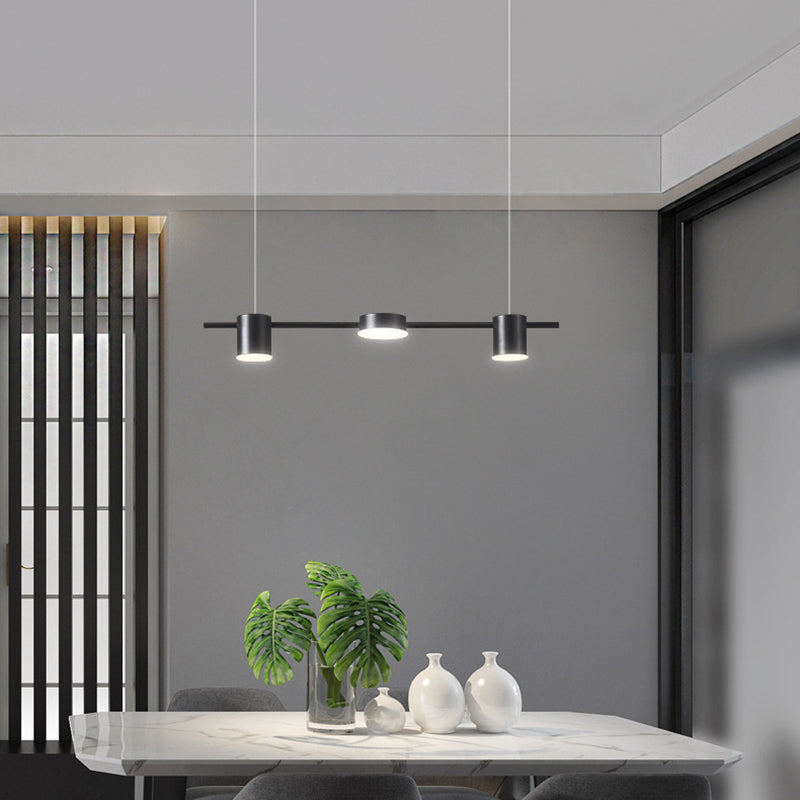 Luci a sospensione dell'isola cilindro Ultra-Contemporanea Isola Acrilico Luci a sospensione per ristorante