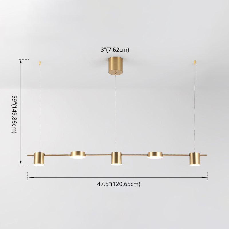 Luci a sospensione dell'isola cilindro Ultra-Contemporanea Isola Acrilico Luci a sospensione per ristorante