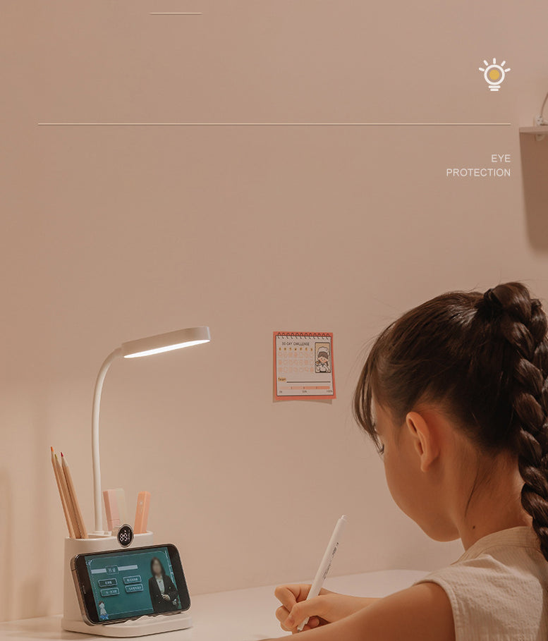 Luz de mesa moderna Luz de mesa con puerto USB Plastic 1 Lámpara de mesa de luz