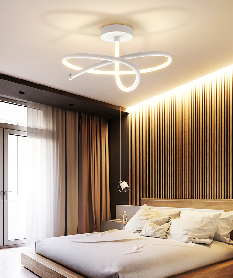 Nouveau Plafonniers LED linéaires de Style moderne lampe encastrée en aluminium à 1 lumière