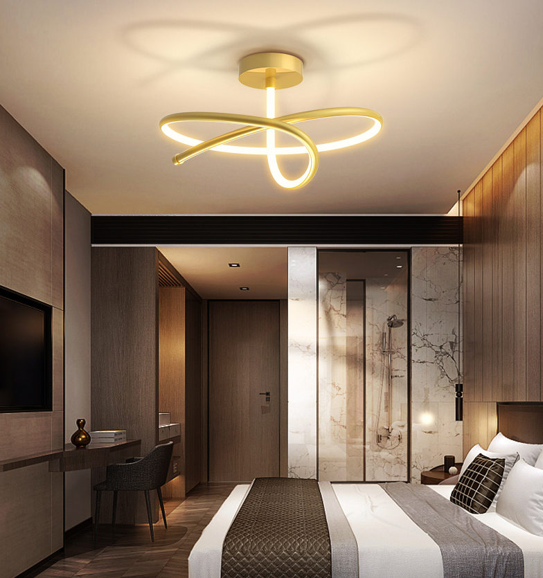 Nuevo Luces de techo LED lineales de estilo moderno, lámpara de montaje empotrado