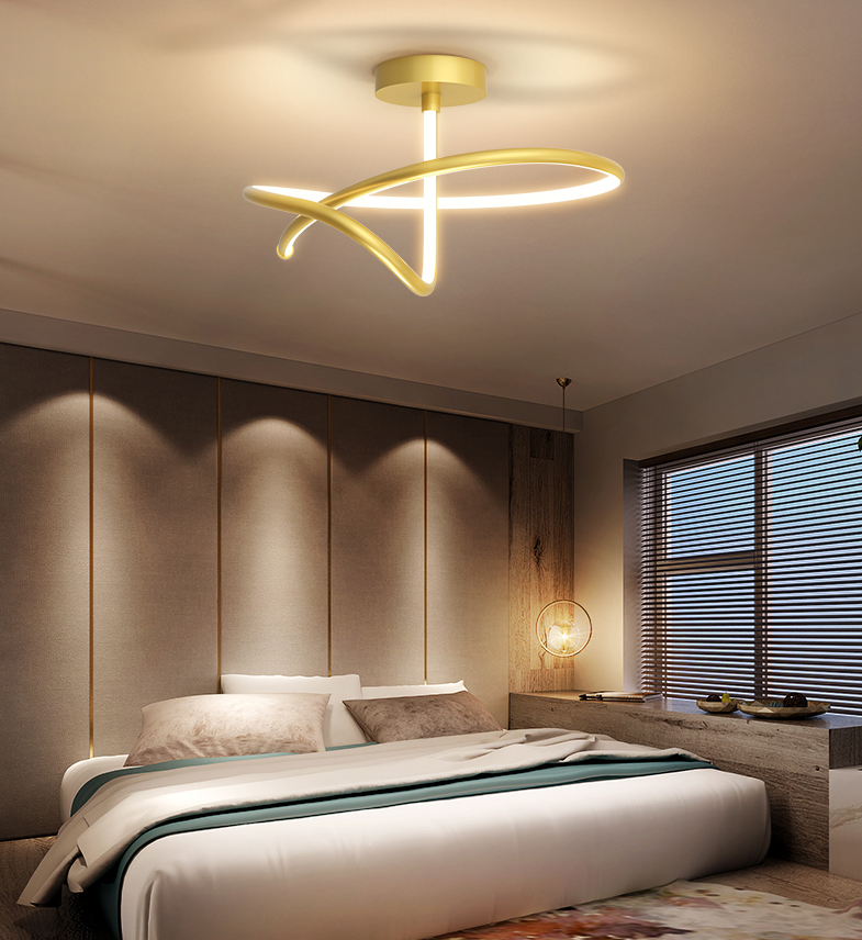 Nuevo Luces de techo LED lineales de estilo moderno, lámpara de montaje empotrado