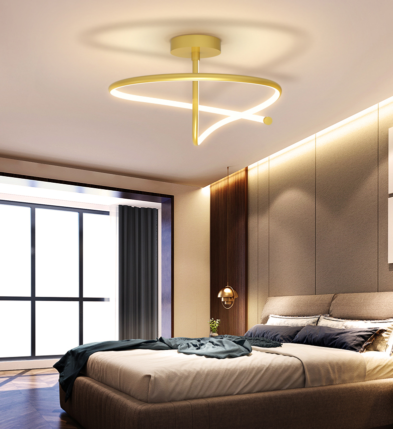 Nuevo Luces de techo LED lineales de estilo moderno, lámpara de montaje empotrado