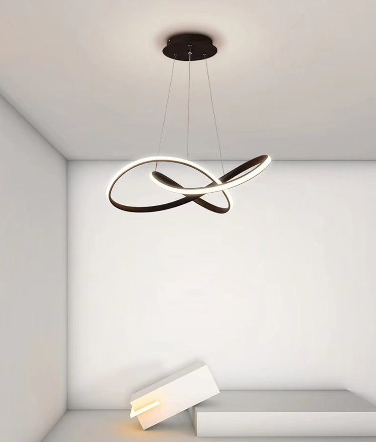 Modern Linear Pendant Lighting Fixtures Silica Gel Hanging Light Kit