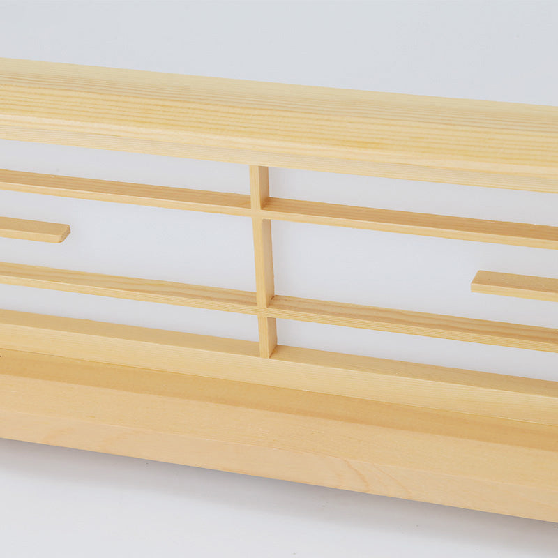 Plafonnier LED en bois naturel, boîte simple, éclairage encastré, 14/18/21,5 pouces, pour chambre à coucher, lumière blanche chaude/blanche