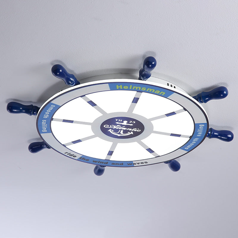 Children's Room Ceiling Light Fixture Nordic Modern Minimalist Style Boy Bedroom Creative Cute Cartoon Marine Rudder Lamps