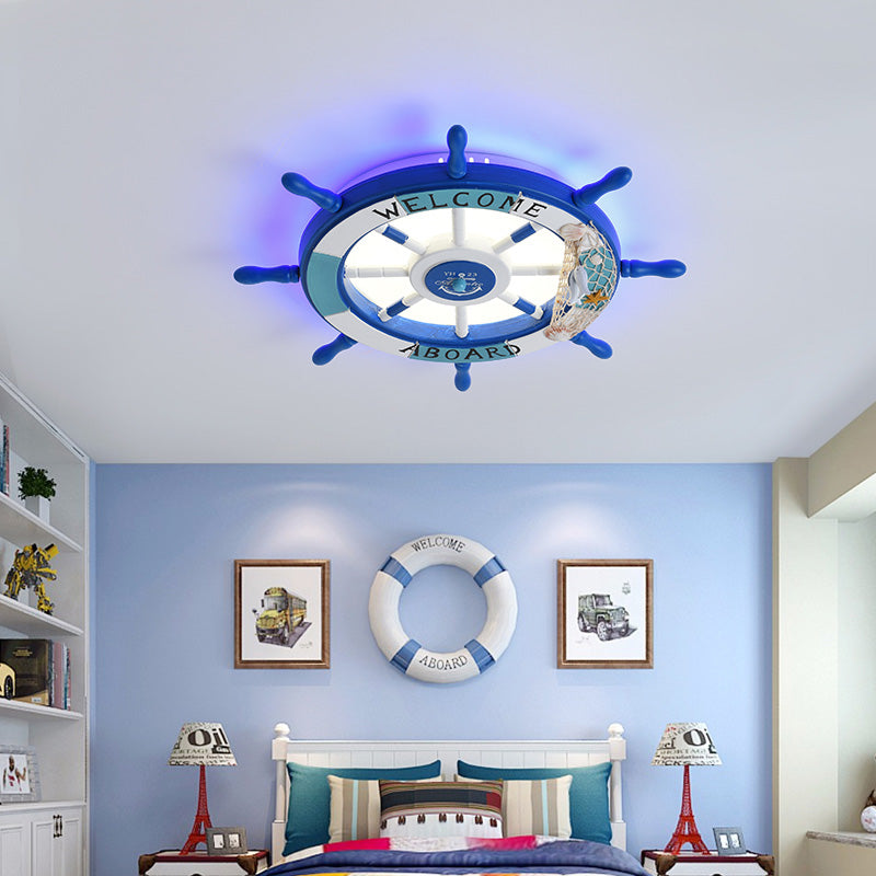 Children's room Ceiling Light Fixture Boy Bedroom Study Mediterranean Style Kindergarten cCartoon Helmsman Creative Lamps