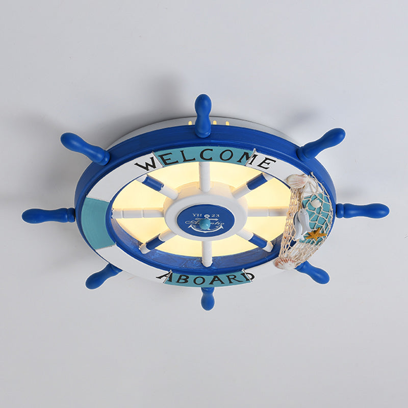 Children's room Ceiling Light Fixture Boy Bedroom Study Mediterranean Style Kindergarten cCartoon Helmsman Creative Lamps
