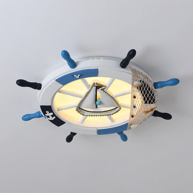 Children's room Ceiling Light Fixture Boy Bedroom Study Mediterranean Style Kindergarten cCartoon Helmsman Creative Lamps