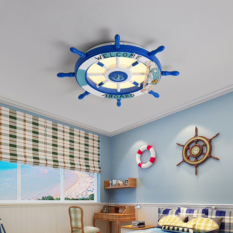Children's room Ceiling Light Fixture Boy Bedroom Study Mediterranean Style Kindergarten cCartoon Helmsman Creative Lamps