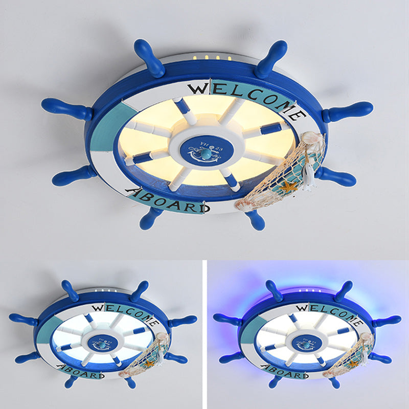 Children's room Ceiling Light Fixture Boy Bedroom Study Mediterranean Style Kindergarten cCartoon Helmsman Creative Lamps