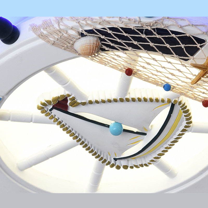 Children's room Ceiling Light Fixture Boy Bedroom Study Mediterranean Style Kindergarten cCartoon Helmsman Creative Lamps