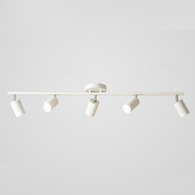 Nordic Zylindrische Metall Track Spotlights Semi Flush Ceiling Track Lighting für Foyer und Cloakroom