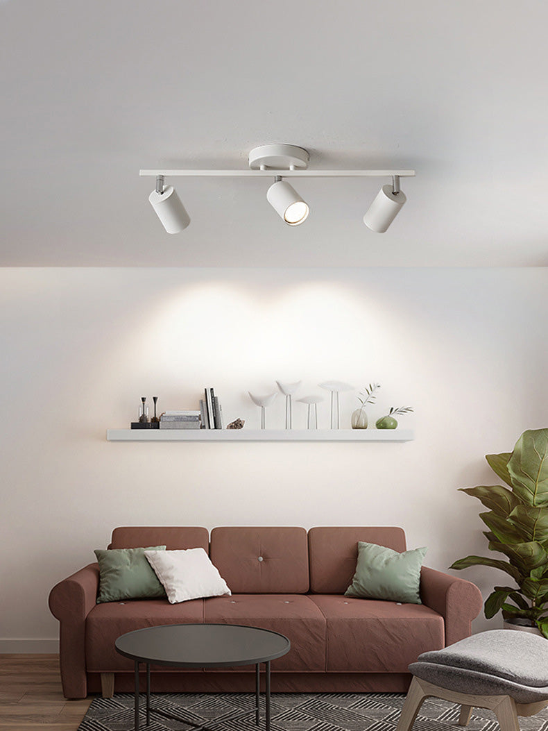 Nordic Zylindrische Metall Track Spotlights Semi Flush Ceiling Track Lighting für Foyer und Cloakroom