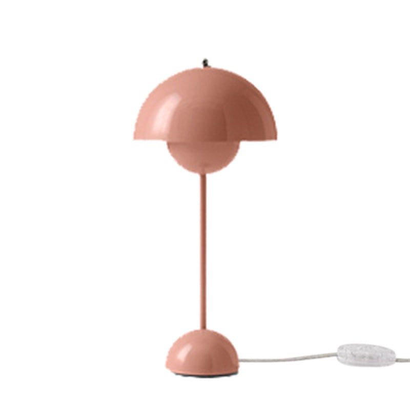 Paddestoelvormige creatieve metalen tafellamp 9,8 "Diameter Noordse macaroon-stijl bureau Licht voor slaapkamer