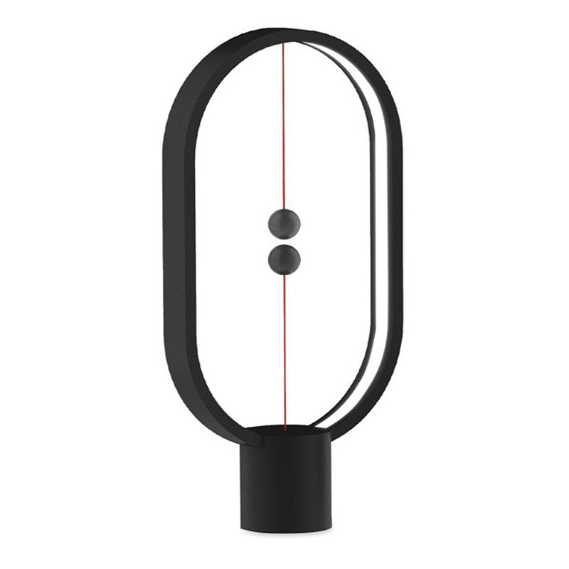 Circle LED Table Light Modern Minimalist Style Table Lamp with Plastic Shade for Living Room