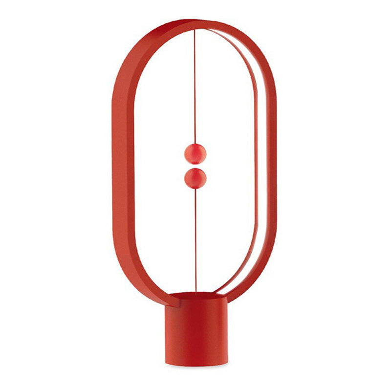 Circle LED Table Light Modern Minimalist Style Table Lamp with Plastic Shade for Living Room