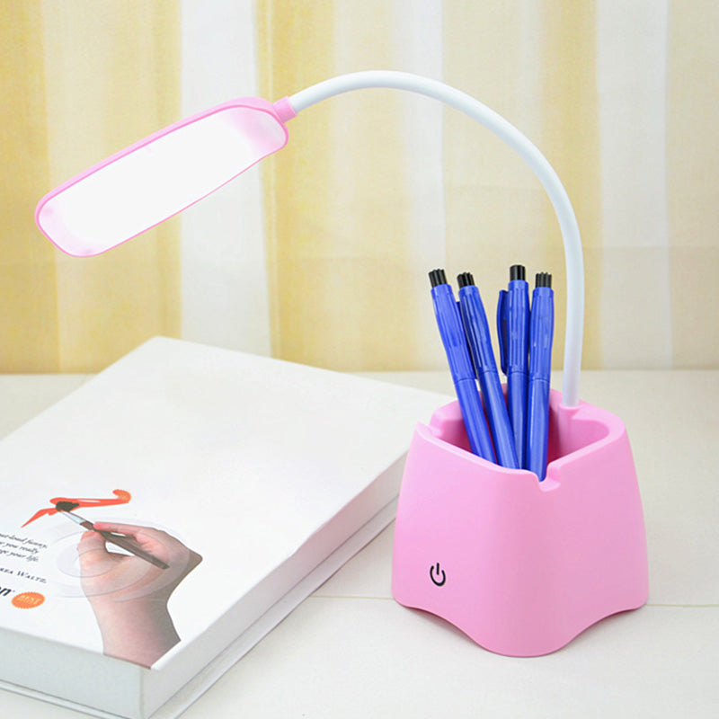 Eye-protection Mini LED Table Lamp Macaroon Style Colorful Desk Light with Pen Holder Design