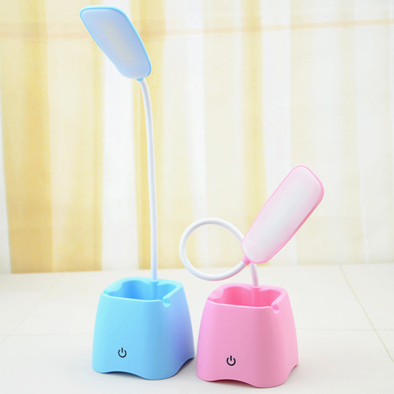 Eye-protection Mini LED Table Lamp Macaroon Style Colorful Desk Light with Pen Holder Design