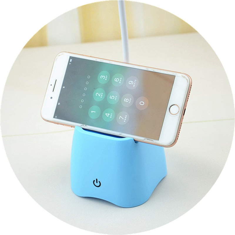 Eye-protection Mini LED Table Lamp Macaroon Style Colorful Desk Light with Pen Holder Design