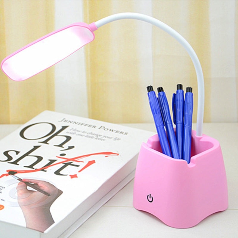 Eye-protection Mini LED Table Lamp Macaroon Style Colorful Desk Light with Pen Holder Design