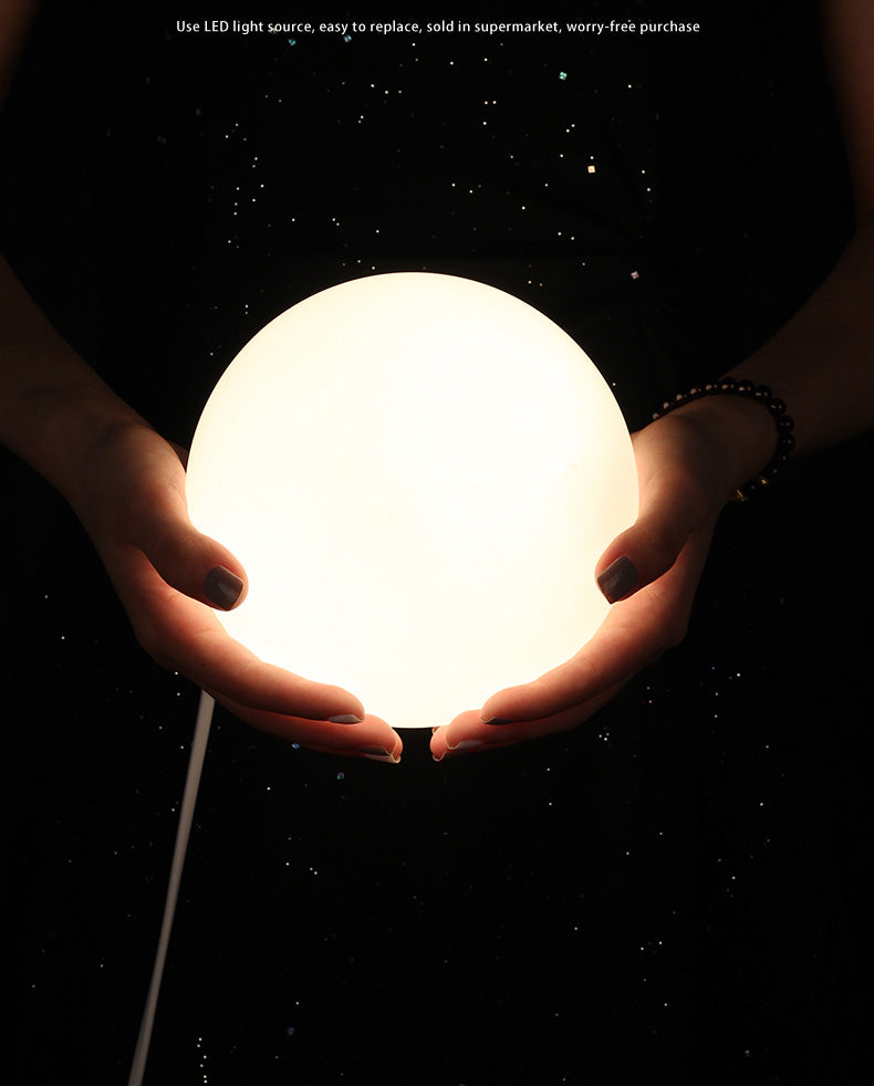 Lámpara de soporte de noche de los ciervos de latón Nordic Ball Glass Table de vidrio Luz para sala de estar