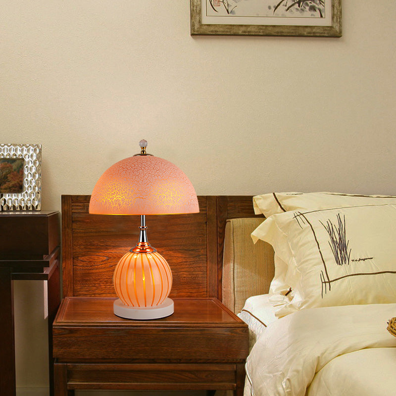 Dome Glass Nightstand Lamp Minimalist 2-Light Table Lighting for Living Room