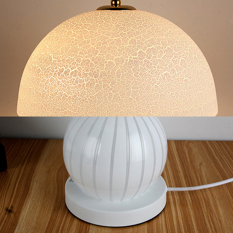 Dome Glass Nightstand Lamp Minimalist 2-Light Table Lighting for Living Room