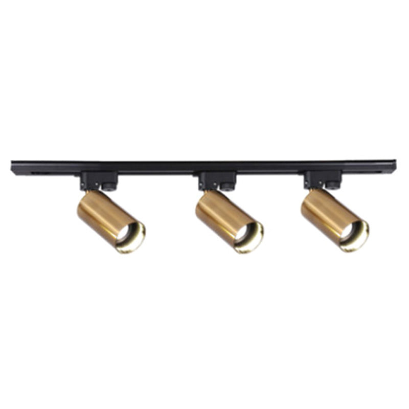 Nordic Cylindrical Metal Track Spotlights Semi Flush/Flush Ceiling Track Lighting for Foyer